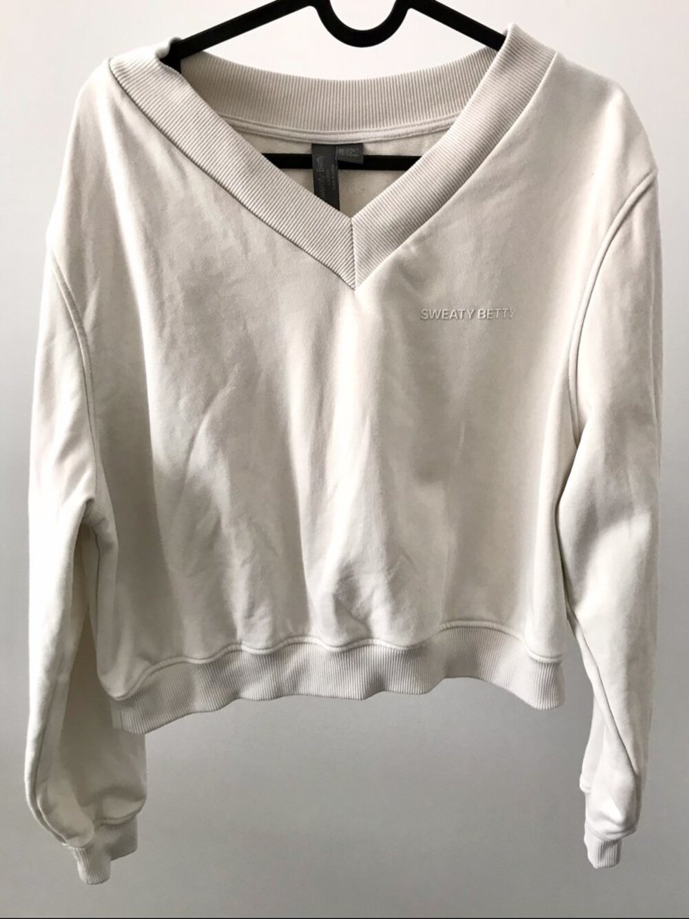 Sweaty Betty White V Neck Sweatshirt